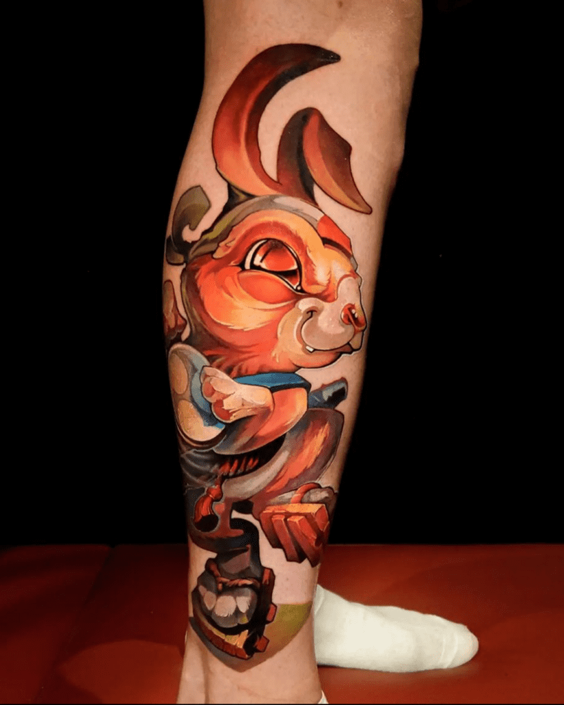  dinosaur skull tattoo 